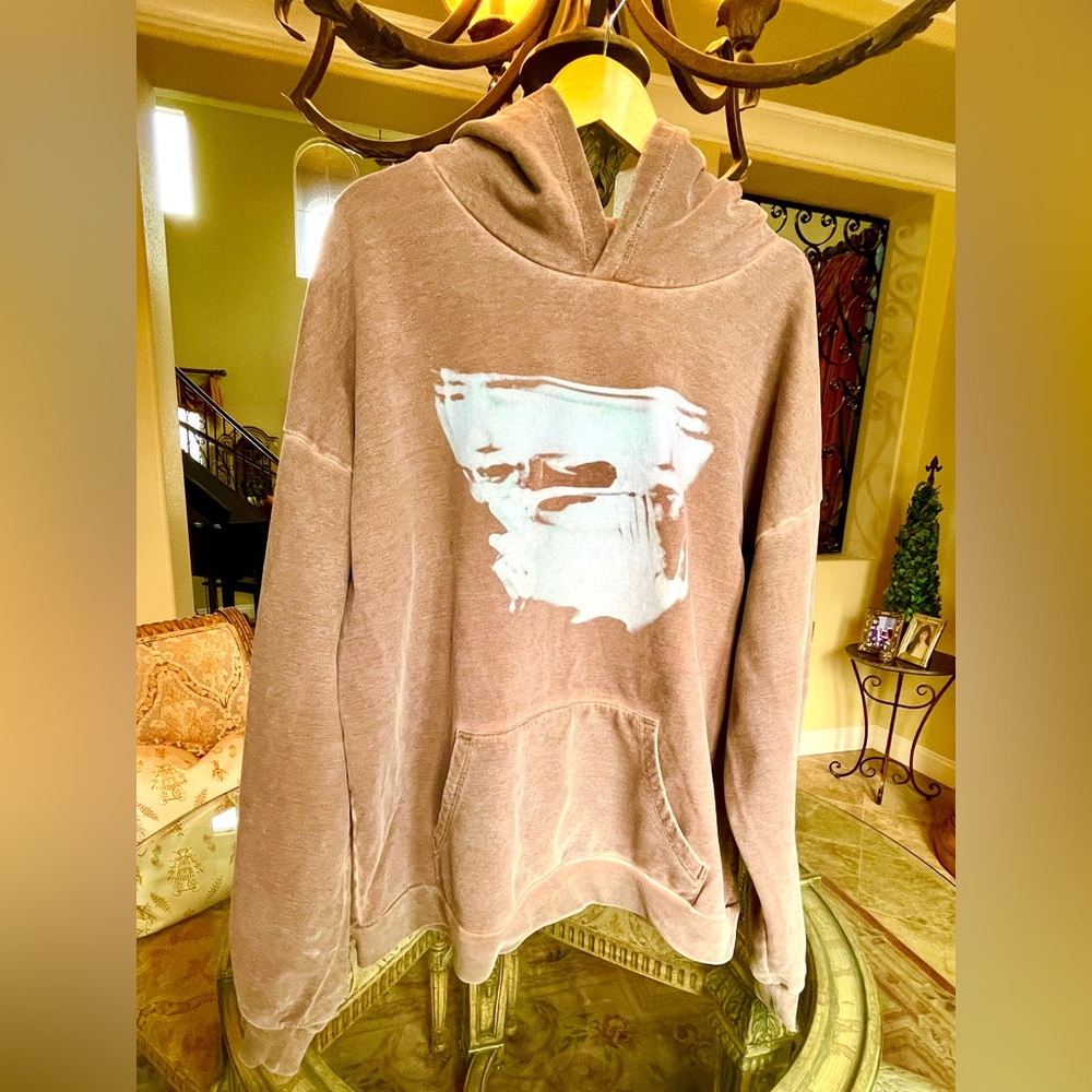 Men's Casual Tan Hoodie Sweater